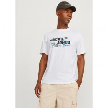 Camiseta de Manga Corta Jack & Jones Outdoor con Logo y Print Frontal para Hombre