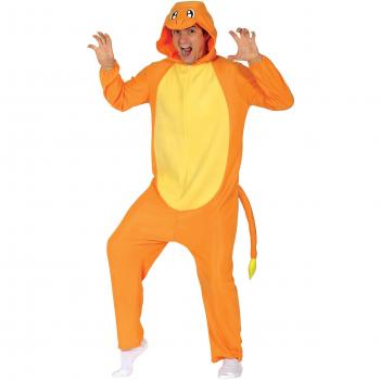 Disfraz de Dragón Naranja Unisex para Adultos - Jumpsuit Manga Larga