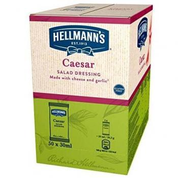 Hellmann's - Salsa César sin Gluten para Ensalada, 50 Sobres de 30 ml