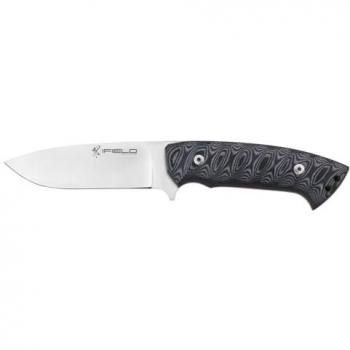 Cuchillo Deportivo y de Caza iField Workout EL29115, Hoja MOVA de 11 cm, Mango Micarta Negra de 12,5 cm, con Funda Táctica de Nylon para Camping y Pesca