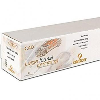 Papel Plotter Vegetal Canson 95g Rollo 0,914x50