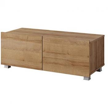 Mesa de TV Providence B104, Roble Dorado, 100x37x43cm, 2 Puertas
