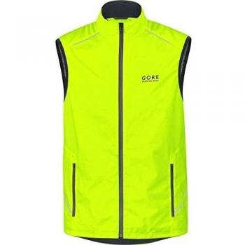 Gore Running Wear Windstopper, Chaleco Para Correr Para Hombre, Amarillo Neón, XXL
