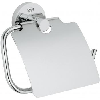 GROHE 40 367 001 ESSENTIALS Portarrollos Con Tapa Cromado - Portarrollos de baño, acabado cromado, incluye tapa, diseño moderno y funcional