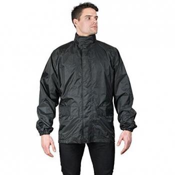 Chaqueta de lluvia para moto talla L, color negro