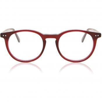 Gafas Recetadas Anti-Azules Oval Armazón Completo Plástico Borgoña para Hombre - SmartBuy Collection