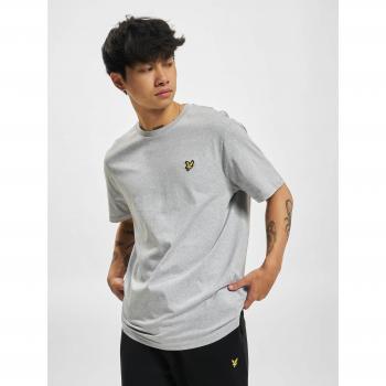 Camiseta de Manga Corta Lyle & Scott Gris Claro 100% Algodón con Logo