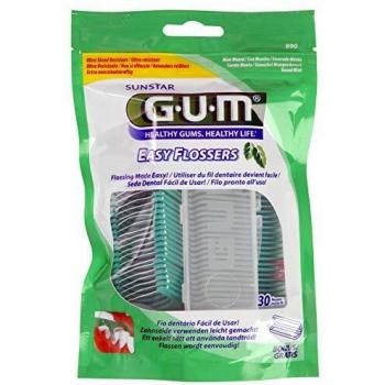 Gum Easy Flossers Seda Dental Desechable - 200 gr, 30 Unidades