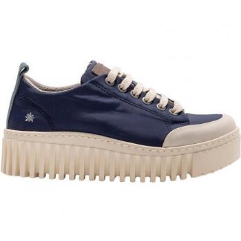 Zapatos de cordones de mujer con plataforma en color azul