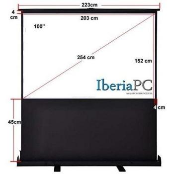 IberiaPC - Pantalla Proyección Suelo de 100 y formato 4:3 de 2030 mm x 1520 mm