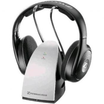 Cuffia Wireless Sennheiser RS120 II con Base de Carga y Convertidor DAC, Alcance 100 metros, Conexión para TV y Sistemas Hi-Fi