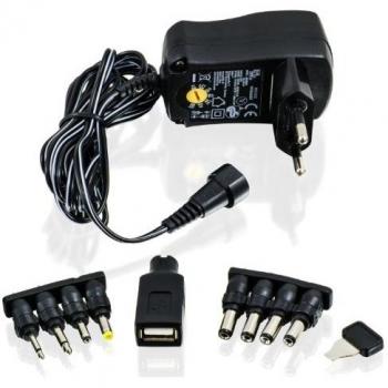 CSL - Fuente de alimentación universal 3 / 4,5 / 5 / 6 / 7,5 / 9 y 12V CA/CC 1000 mA, 9 conectores | adaptador de viaje