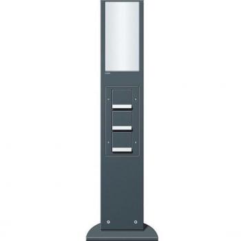 Gira 134228 Anthracite Energy and Light Pole with 3x SCHUKO Outlets and Enhanced Touch Protection, 769mm
