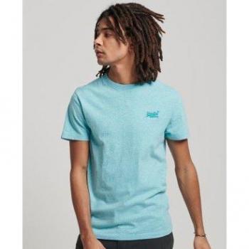 Camiseta Superdry Essential con logotipo turquesa