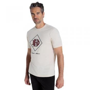 Camiseta de Manga Corta Gráfica Highman para Hombre Bendorff Blanca
