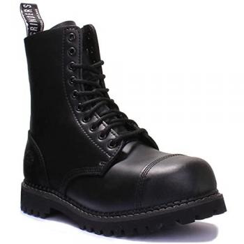 Grinders Stag CS Black Unisex Steel Toe Leather Military Boots