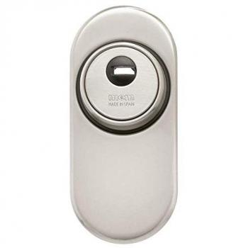 Escudo Cilindro 1850SS-1 Pla Alta Seguridad Cerrado Cónico con Embellecedor Plata