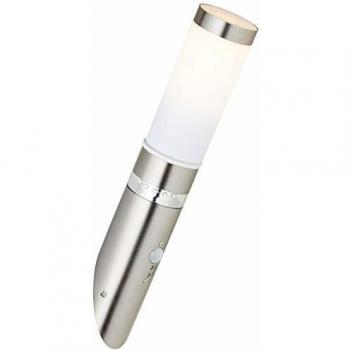 Lámpara de pared exterior Bole con detector de movimiento, E27, 60W, acero inoxidable, IP44