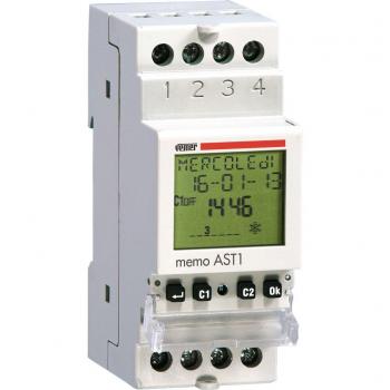 Interruptor Crepuscular Astronómico Digital Vemer VE344800 Memo AST1 con NFC para Instalación en Barra DIN de 2 Módulos