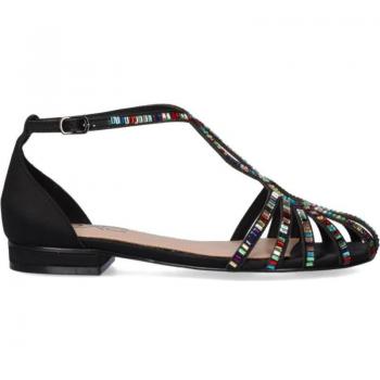 Sandalia Exé Lola-066 Strass Multicolor, Sandalias de Mujer EXE Cangrejera Plana Lola-066 Multicolor