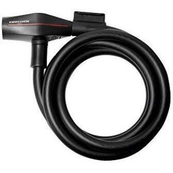 Trelock Candado de cable en espiral unisex para adultos, color negro, 180 cm, 2231263302