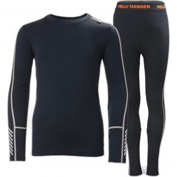 Helly Hansen Junior Lifa Merino Midweight Base Layer Set Navy 152/12