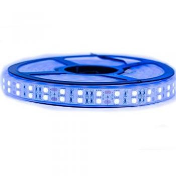 Kit de Cinta LED Profesional 5050 - 120 LEDs/m - 5 Metros Azul Impermeable (IP67) con Transformador 12V/8A