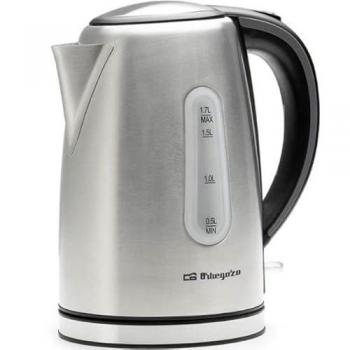 Hervidor de Agua Orbegozo KT 6024 - 2200W - Capacidad 1.7L - Acero Inoxidable - Rápida Ebullición