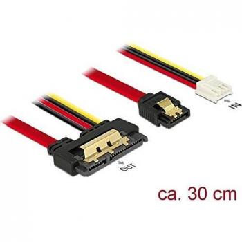 DeLOCK 85234 - Cable de SATA 0,3 m Negro