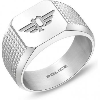 Anillo de hombre Signet de acero plateado Police