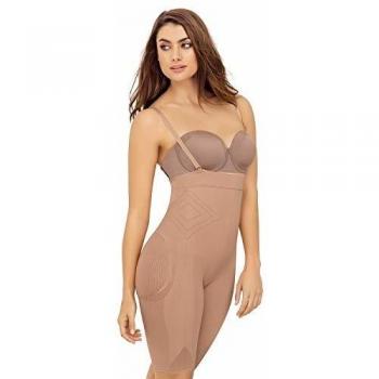 Leonisa Women's Invisible High Waist Body Shaper in Beige - Plus Size Medium