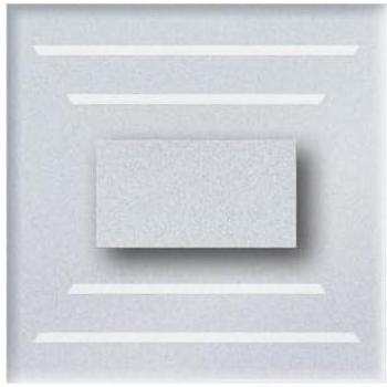 Foco de Cristal y Aluminio Plata EPIKASA, 7,5x4,5x7,5 cm