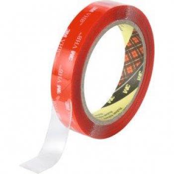 Cinta Acrílica VHB 4910F 3M, Transparente, 19mm x 11m, Grosor 1mm, Doble Cara