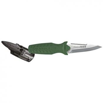 Cuchillo Salvimar Predathor Verde Militar con hoja de acero inoxidable, mango ergonómico, diseño antideslizante y funda incluida