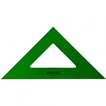 Faber-Castell 566-28 - Escuadra técnico para uso escolar y profesional sin graduar, 28 cm, color verde