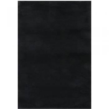 Washable Soft Short Pile Rug 160x230 cm Anti-Slip Black
