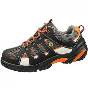Abeba Uni6 zapatillas de seguridad baja ESD, talla 48, color negro y naranja
