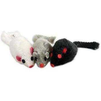 Productos Mascotas - Pawise Cubo Juguetes Gatos Ratones Plush 120 Uds, PAW28105