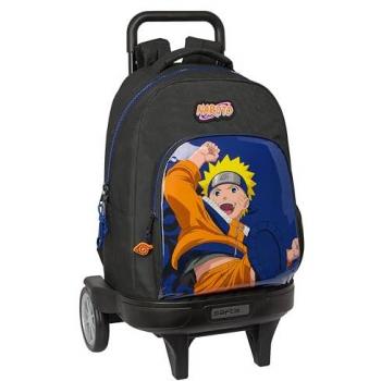 Mochila Safta Naruto Ninja Compact Azul, tipo mochila escolar, características: diseño de Naruto, tamaño compacto ideal para niños, calidad y resistencia, dimensiones 33x22x45 cm, color negro/azul