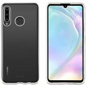Muvit Pack Huawei P30 Lite Funda Cristal Soft Transparente + Protector Pantalla Vidrio Templado Plano Marco Negro