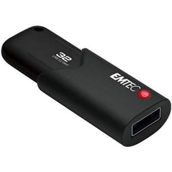 EMTEC Click Secure 32GB USB 3.2 Gen 2 Flash Drive - Black
