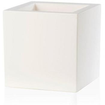 Maceta Cuadrada Blanca 50x50 cm H 50 Mod. Schio Cubo - Reciclable y Hecho en Italia