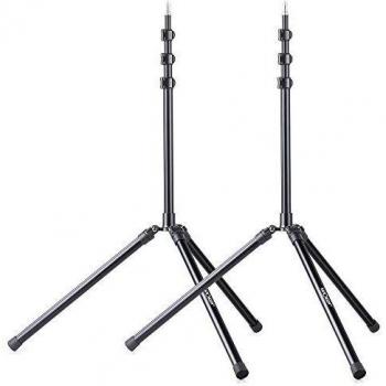 K&F Concept Soporte para iluminación, 2 Pack Tripode de Luz para Fotografía, Soporte iluminacion Fotografia Plegable 200cm y 180° Ajustable y Aluminio Ligero