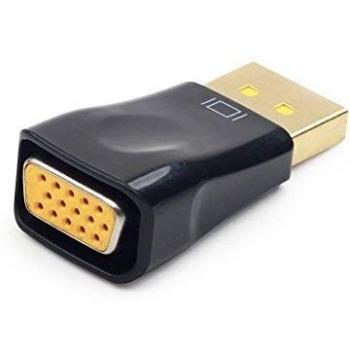 Gembird DisplayPort to VGA Adapter, Black, Compact 15pin Gender Changer