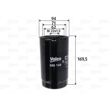 Filtro de aceite VALEO 586149