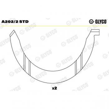 Glyco A202/2 STD Disco distanciador, cigüeñal