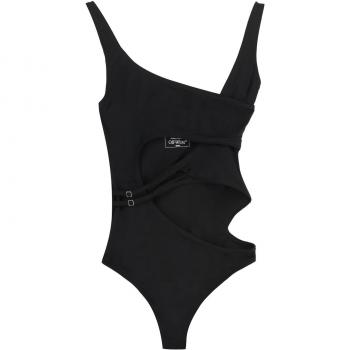 Off-White Women's Meteor Swimsuit in Black | Size 40 | OWFC014F23JER001