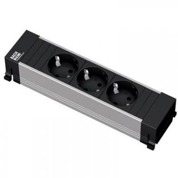 Regleta de Enchufes de Aluminio Bachmann Power Frame 3 Tomas Schuko 2m Sin Interruptor