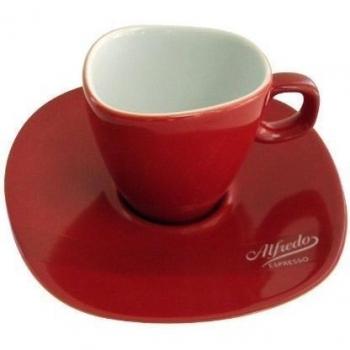 Espresso de Alfredo 6pcs de taza y plato rojo 'Valkyrie'