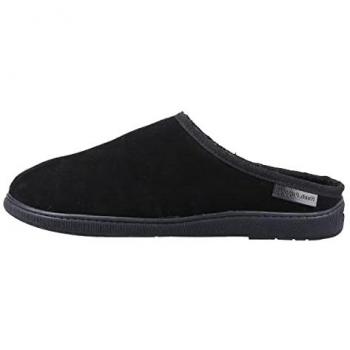 Hush Puppies Ashton Suede Men's Slippers - Black Comfort Footwear